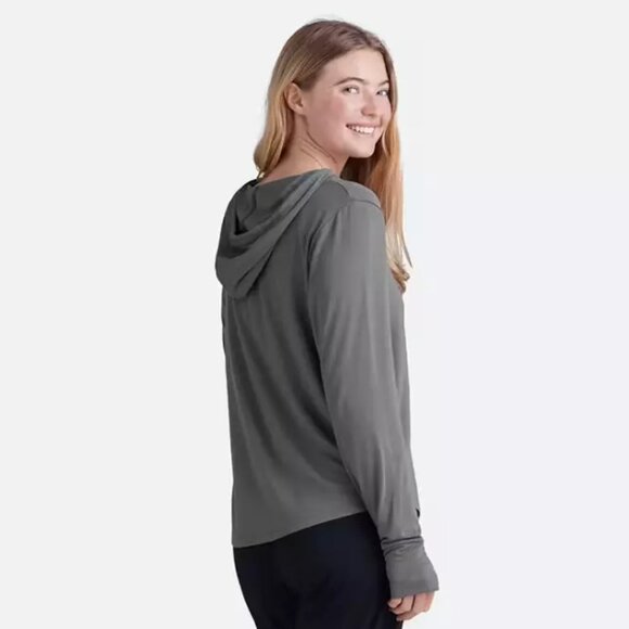 NEW MeUndies Lightweight Gray Women's Pullover Hoodie Sized Large - Picture 3 of 7